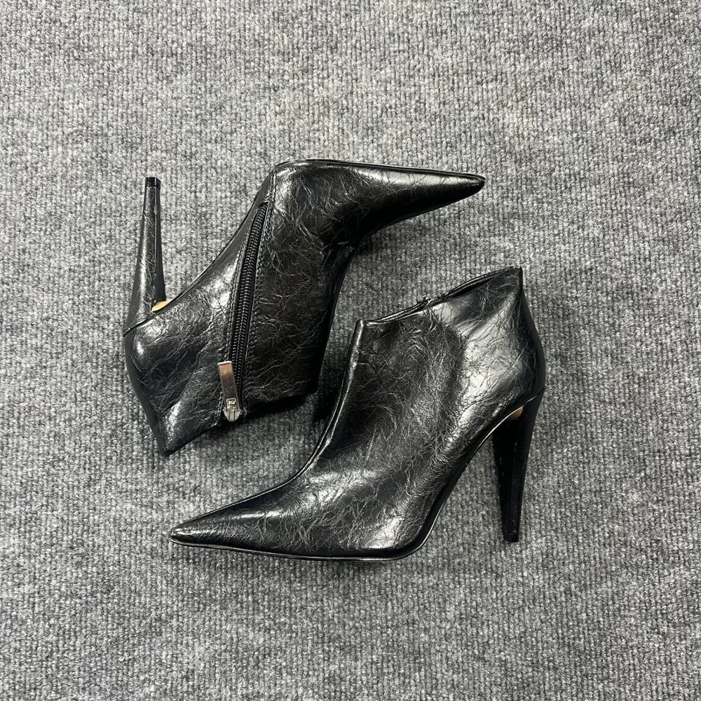 Topshop Harlow Women's Black Pointed Toe Ankle Boots EU 35 / US 4.5 Heel Booties
